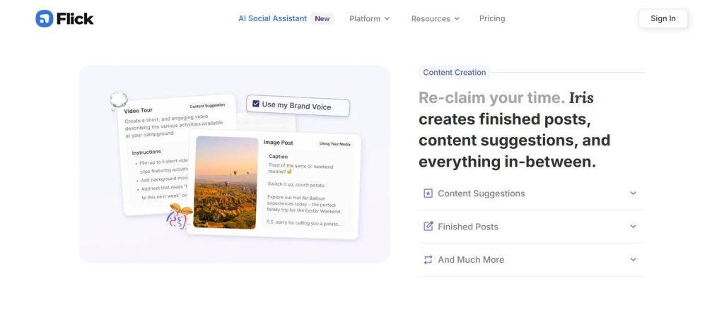 ai social media management tool
