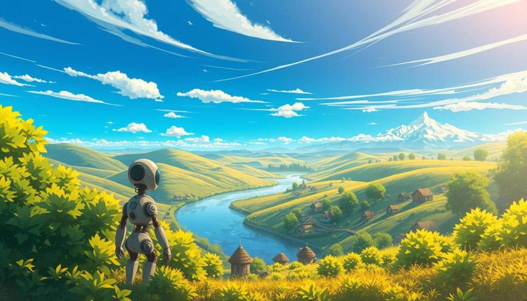 AI generated Ghibli-style anime art