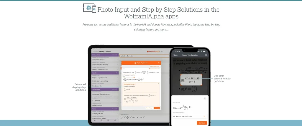 Wolfram Alpha Pro interface 