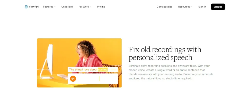 Descript Audio-Video Editing with Integrated AI Dubbing