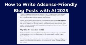 how to write adsense friendly article